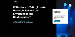 Screenshot Anmeldeseite zum Lunch-Talk